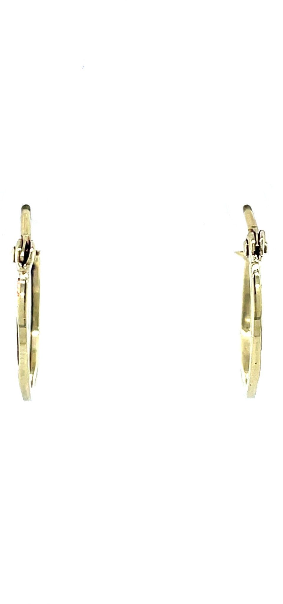 Vintage 14K Gold Fancy Hoop Earrings